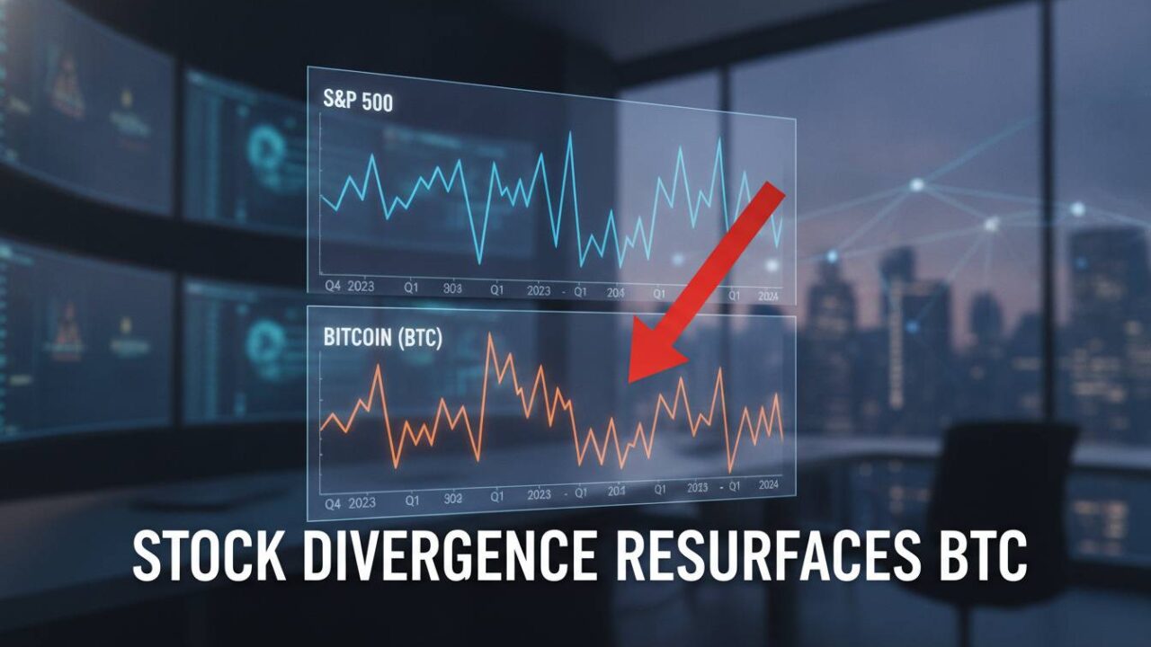 Bitcoin Stocks Divergence Resurfaces as BTC Falls to $66K and Oil Slips Below $78