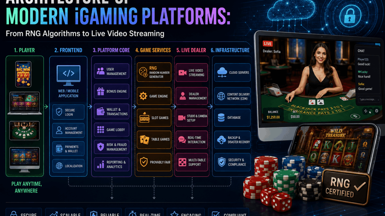 Architecture of Modern iGaming Platforms: From RNG Algorithms to Live Video Streaming
